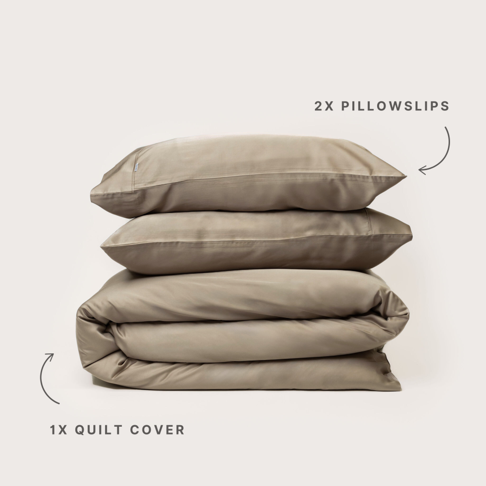 Bamboo Quilt Cover - Latte