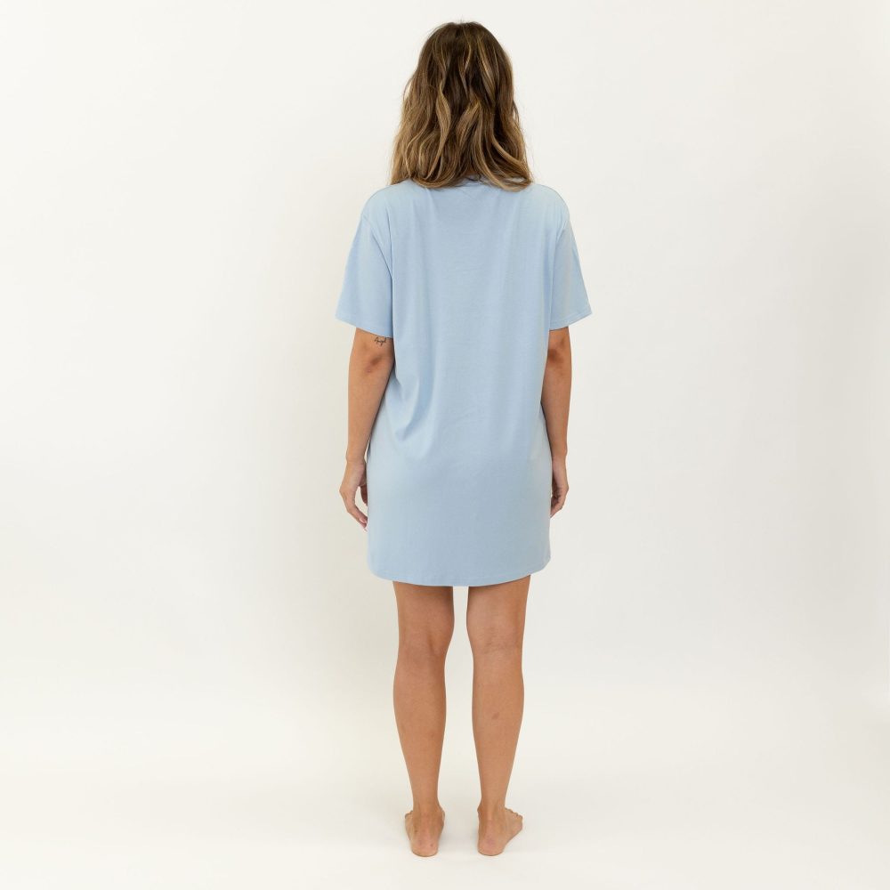 Charlie Bamboo Jersey Tee Dress - Ice