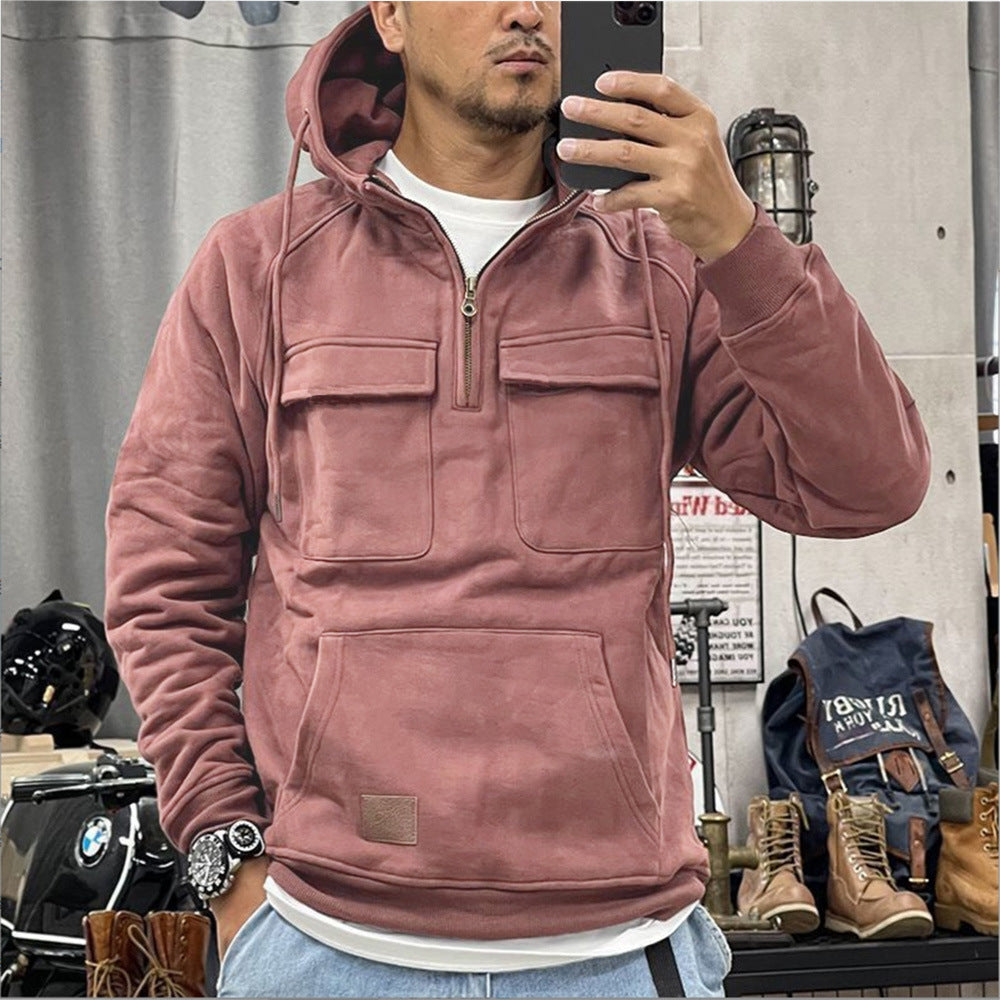 Multi Pockets Zipped Hoodie