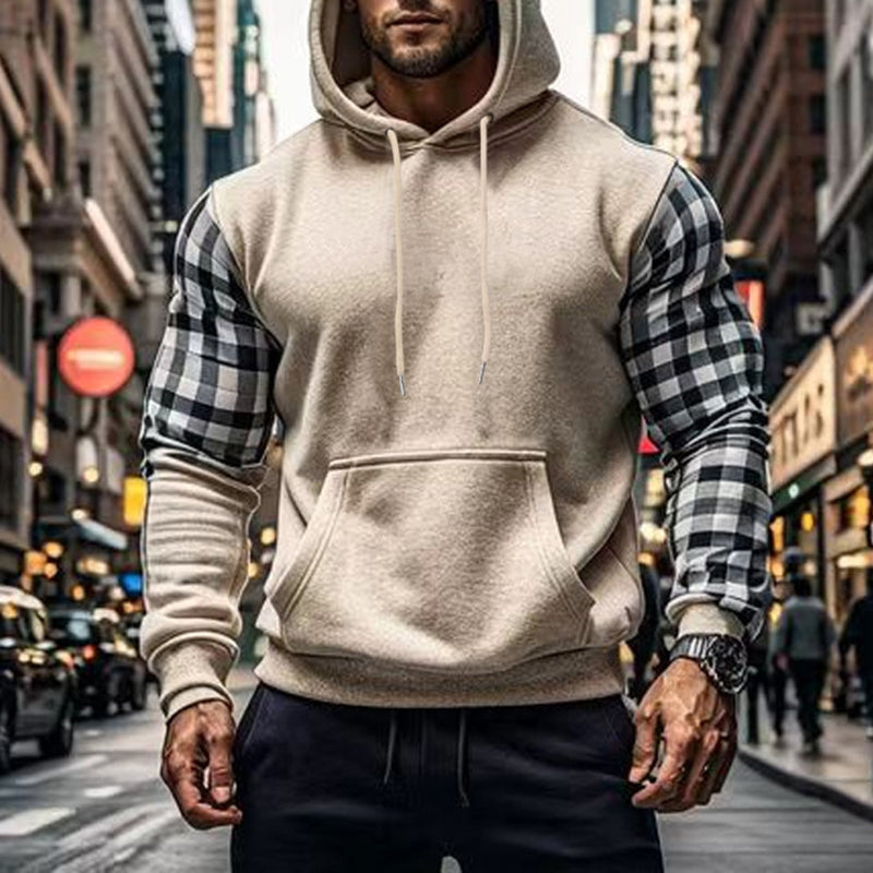 Check Patchwork Hoodie