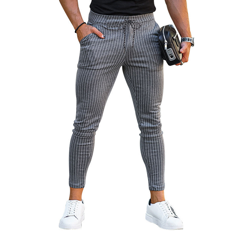  Slim Stripe Casual Pants