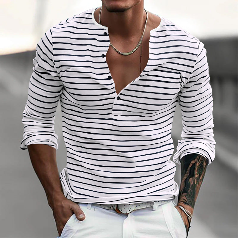 Striped Henley Shirt